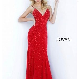 Jovani long dress with rhinestones 63563